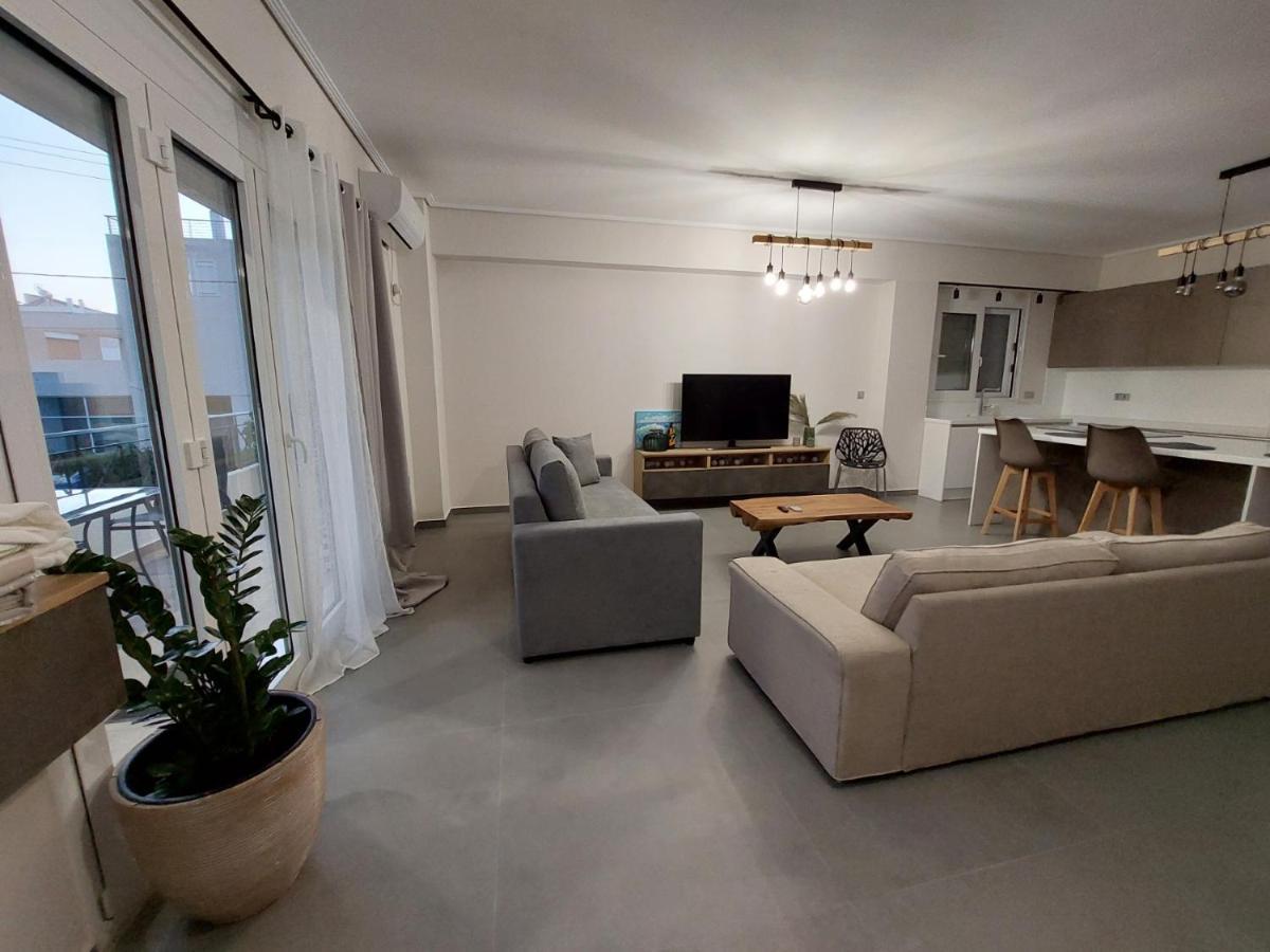 New Minimal Apartment,10' From Athens Airport Spáta Dış mekan fotoğraf